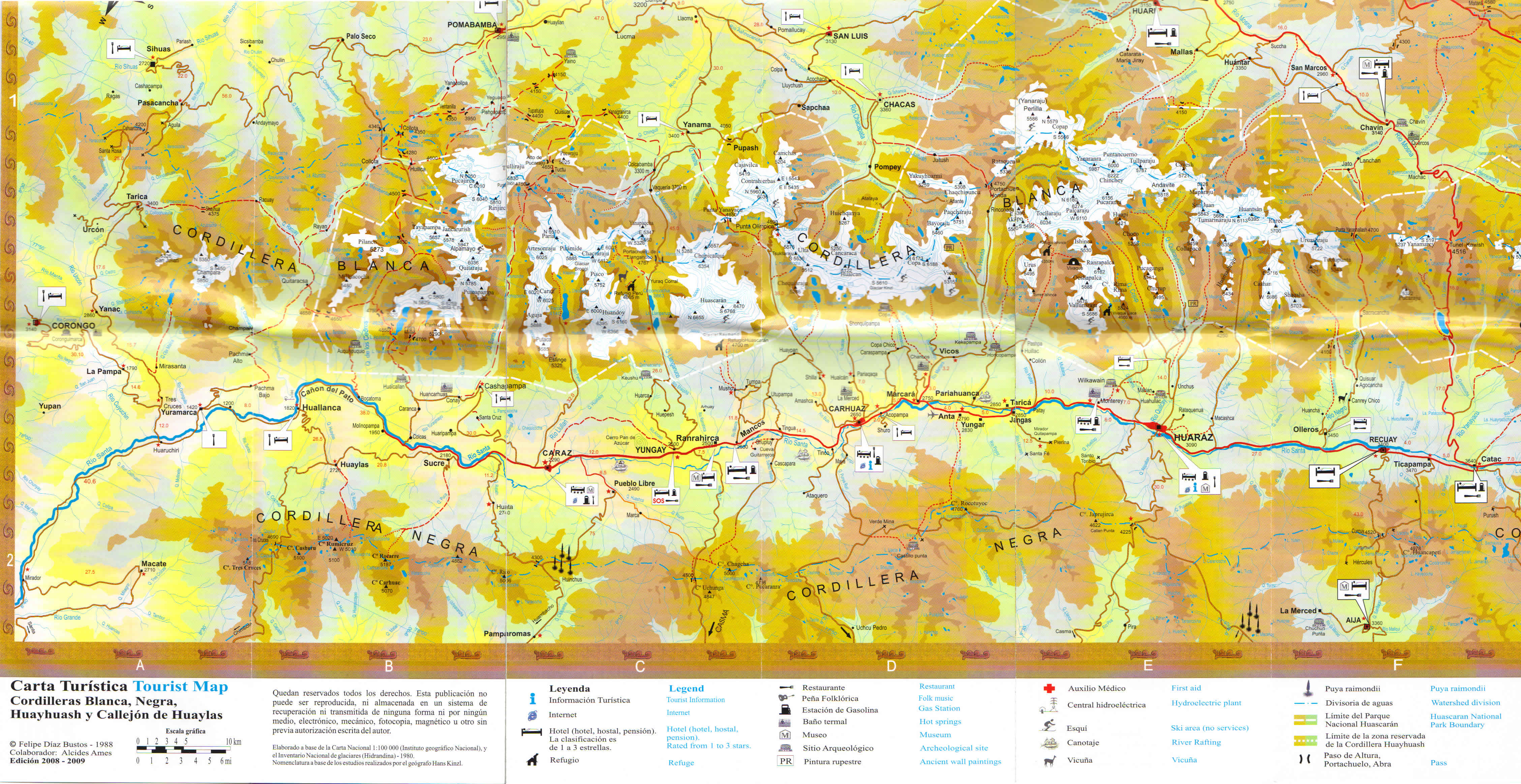 Cordillera Blanca Map